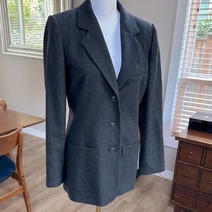 Eddie Bauer Grey Wool Blend Long Blazer